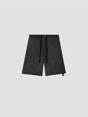 Men's Peacemaker Quilted Drawstring Shorts in Black